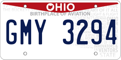 OH license plate GMY3294