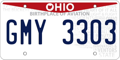 OH license plate GMY3303