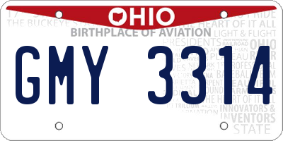 OH license plate GMY3314