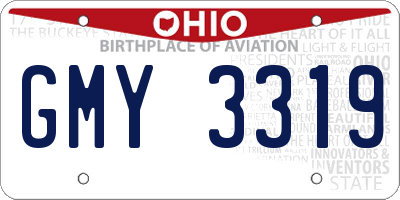 OH license plate GMY3319