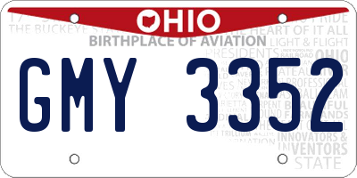 OH license plate GMY3352