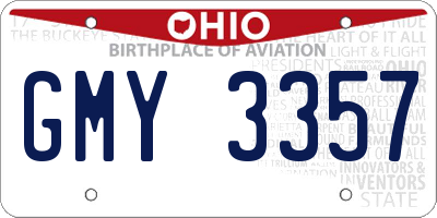 OH license plate GMY3357