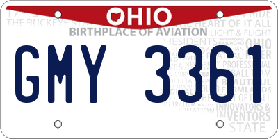 OH license plate GMY3361