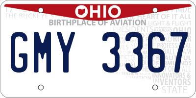 OH license plate GMY3367