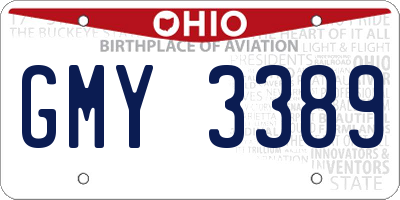 OH license plate GMY3389