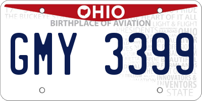 OH license plate GMY3399