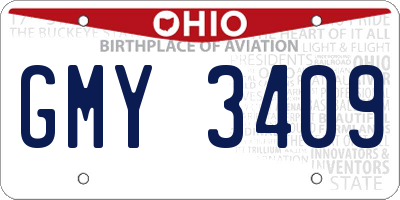 OH license plate GMY3409