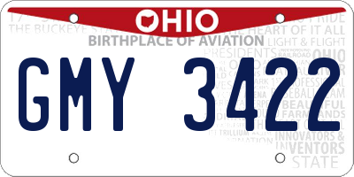 OH license plate GMY3422