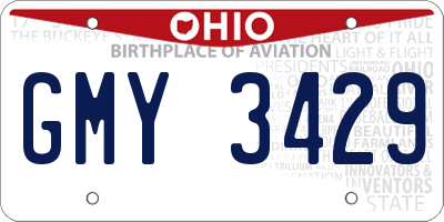 OH license plate GMY3429