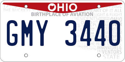 OH license plate GMY3440