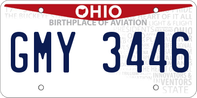 OH license plate GMY3446