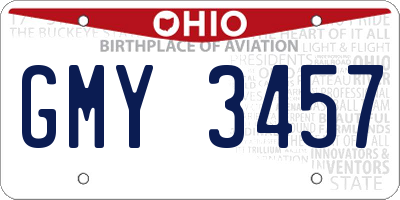 OH license plate GMY3457