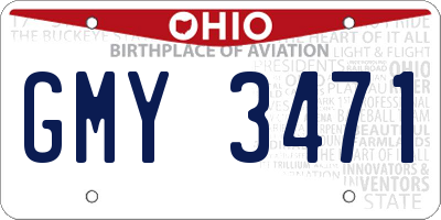 OH license plate GMY3471
