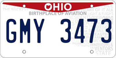 OH license plate GMY3473