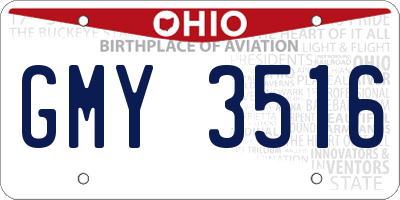 OH license plate GMY3516