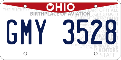 OH license plate GMY3528