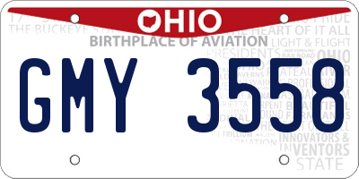 OH license plate GMY3558