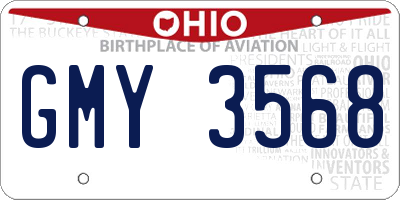 OH license plate GMY3568