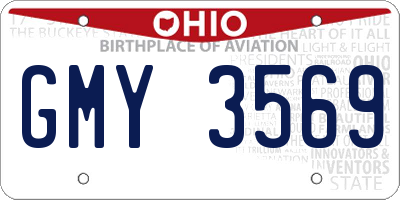 OH license plate GMY3569