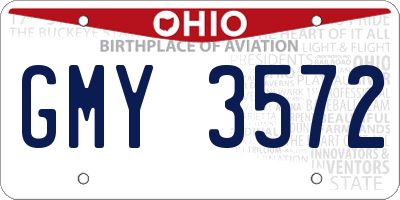 OH license plate GMY3572