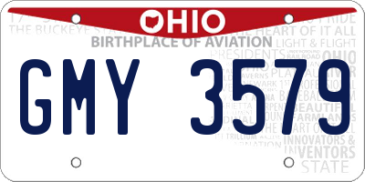 OH license plate GMY3579