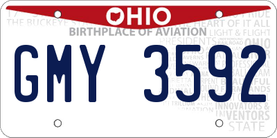 OH license plate GMY3592