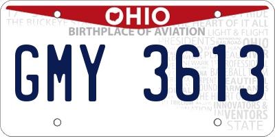 OH license plate GMY3613