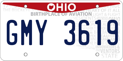 OH license plate GMY3619
