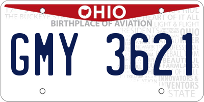 OH license plate GMY3621