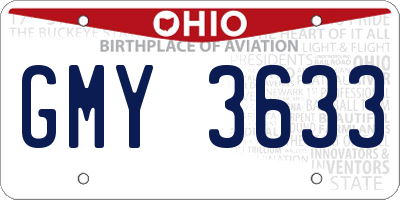 OH license plate GMY3633