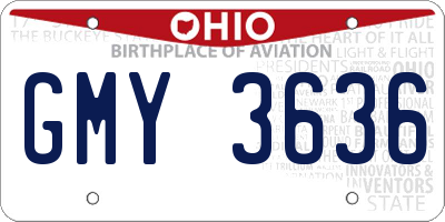 OH license plate GMY3636