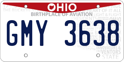 OH license plate GMY3638