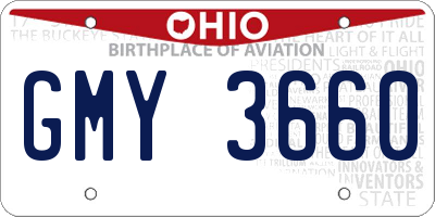 OH license plate GMY3660