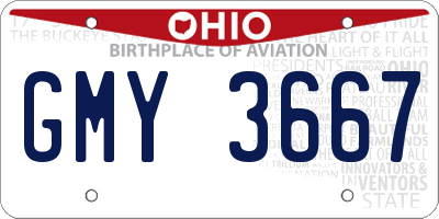OH license plate GMY3667