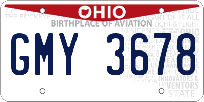OH license plate GMY3678