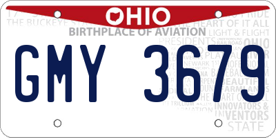 OH license plate GMY3679