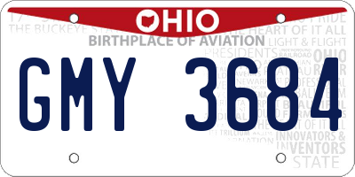 OH license plate GMY3684