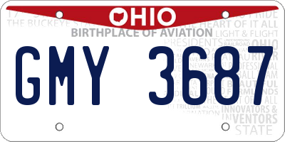 OH license plate GMY3687