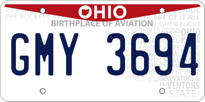 OH license plate GMY3694