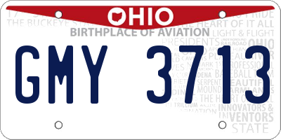 OH license plate GMY3713