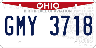 OH license plate GMY3718