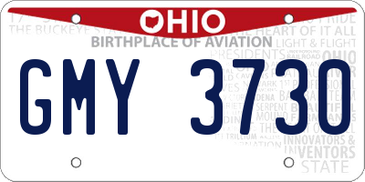 OH license plate GMY3730