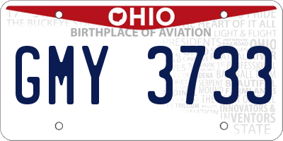 OH license plate GMY3733