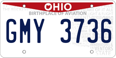 OH license plate GMY3736