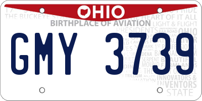 OH license plate GMY3739