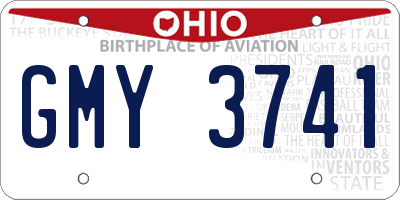 OH license plate GMY3741