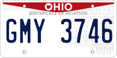 OH license plate GMY3746