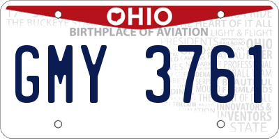 OH license plate GMY3761