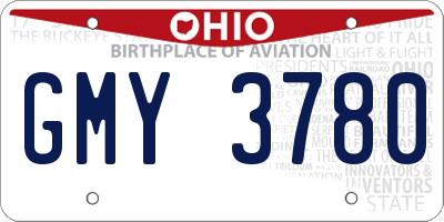 OH license plate GMY3780