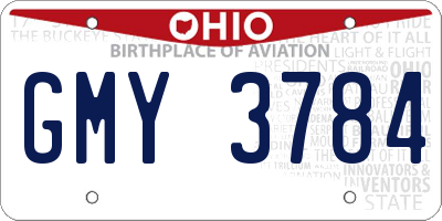 OH license plate GMY3784